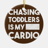 Grappig dat Mam 247 m'n peuters achtervolgt. Keramisch Ornament (Voorkant)