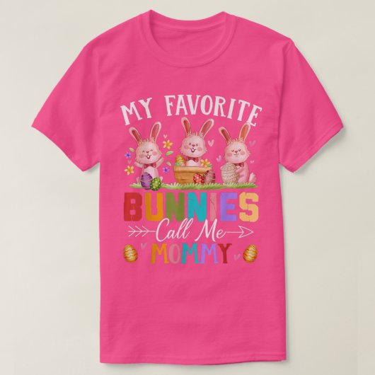 Grappig dat mijn favoriete Bunnies me mama familie T-shirt (Design voorkant)