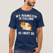 Grappig dat mijn hamster belt en ik moet naar Boer T-shirt (Voorkant)