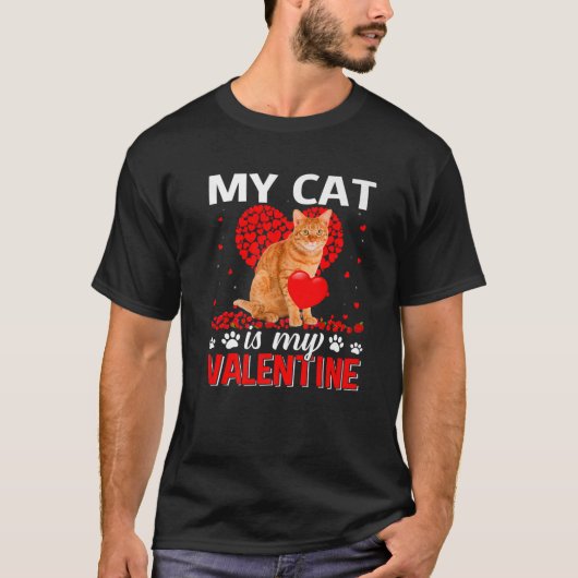 Grappig dat mijn kat-Kat mijn Valentijnsdag Kitten T-shirt (Voorkant)