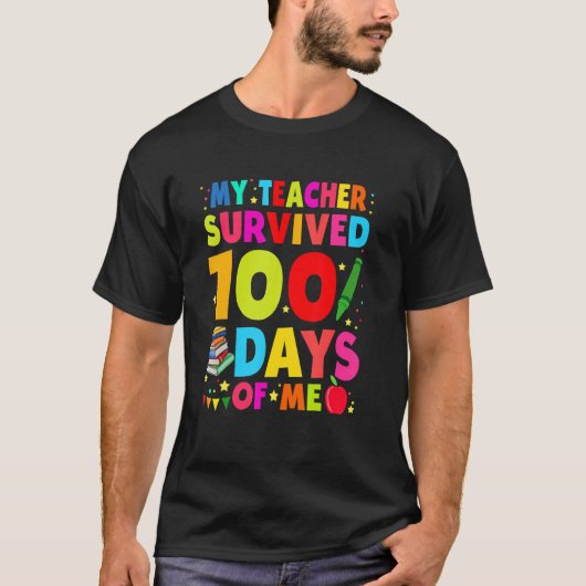 Grappig dat mijn leraar 100 dagen van mij Kinder T T-shirt (Voorkant)