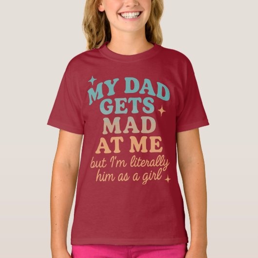 Grappig dat mijn vader boos op me is t-shirt (Voorkant)