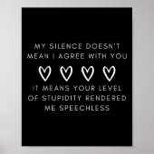Grappig dat mijn zwijgen niet betekent dat ik het poster (Voorkant)