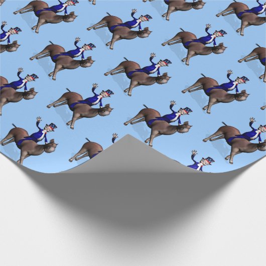 Grappig dat oom Sam op Donkey ruikt Cadeaupapier (Hoek)