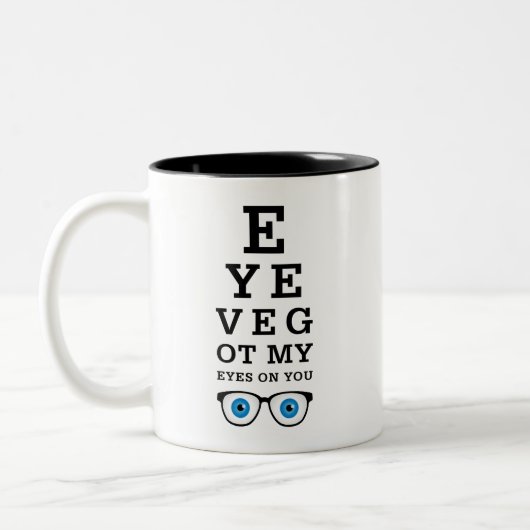 Grappig dat Opticien op je let Tweekleurige Koffiemok (Links)