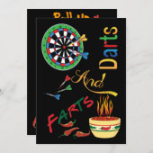 Grappig dat papa douche wordt - Darts en kunst Kaart (Voorkant / Achterkant)