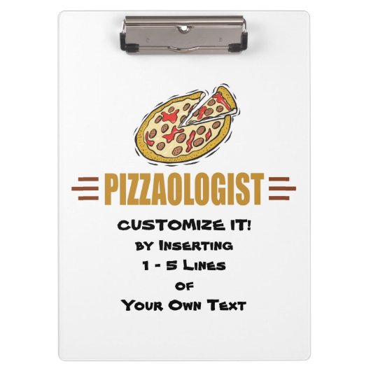 Grappig dat Pizza het personaliseert! Love Eat Piz Klembord (Voorkant)