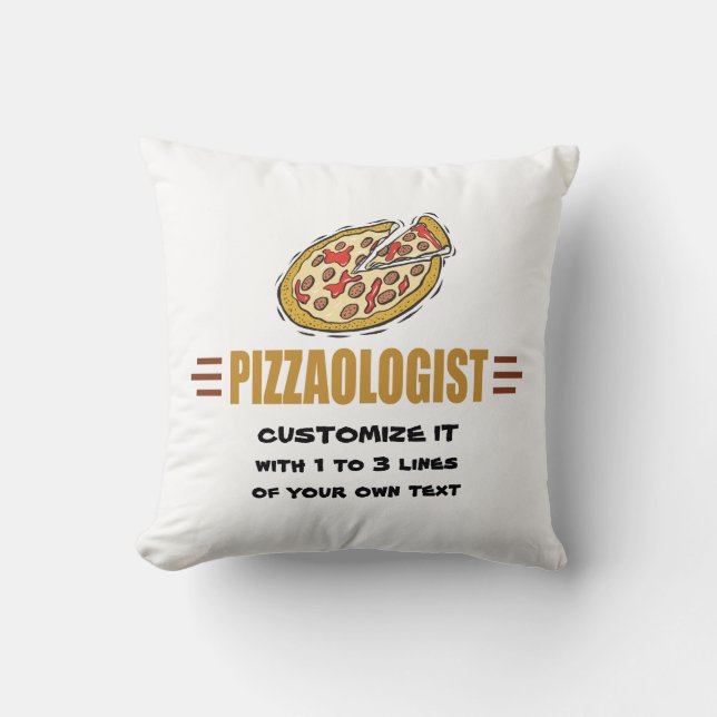 Grappig dat Pizza het personaliseert! Love Eat Piz Kussen (Voorkant)