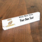 Grappig dat Pizza het personaliseert! Love Eat Piz Naambordje (Zijkant)