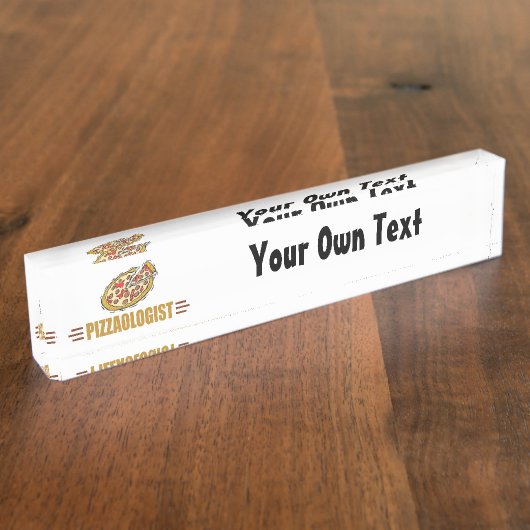 Grappig dat Pizza het personaliseert! Love Eat Piz Naambordje (Zijkant)