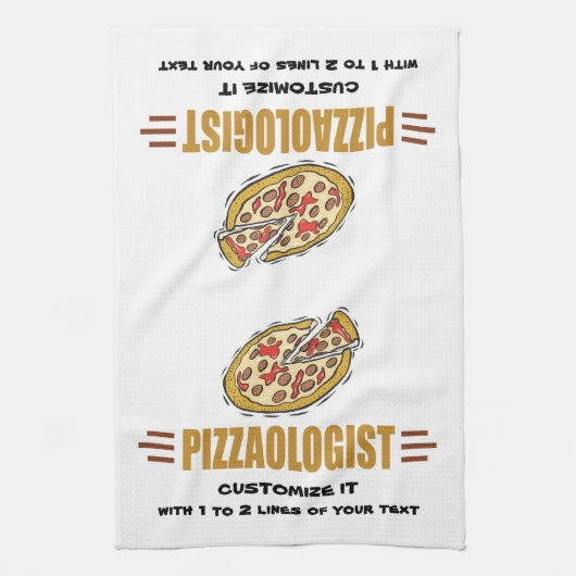 Grappig dat Pizza het personaliseert! Love Eat Piz Theedoek (Verticaal)
