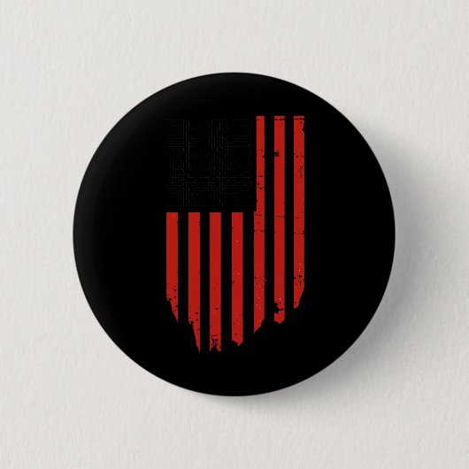 Grappig dat Trump danst code rood en wit Ronde Button 5,7 Cm (Voorkant)