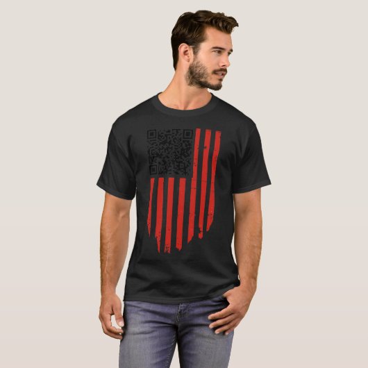 Grappig dat Trump danst code rood en wit T-shirt (Voorkant volledig)