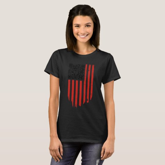 Grappig dat Trump danst code rood en wit T-shirt (Voorkant volledig)