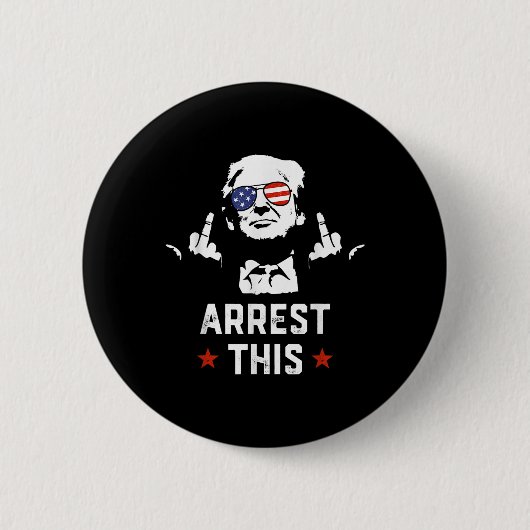 Grappig dat Trump dit Donald Trump-midden arrestee Ronde Button 5,7 Cm (Voorkant)