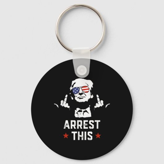 Grappig dat Trump dit Donald Trump-midden arrestee Sleutelhanger (Voorkant)