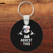 Grappig dat Trump dit Donald Trump-midden arrestee Sleutelhanger (Voorkant)