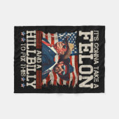 Grappig dat Trump een Hillbilly en een Fleece Deken (Voorkant (Horizontaal))