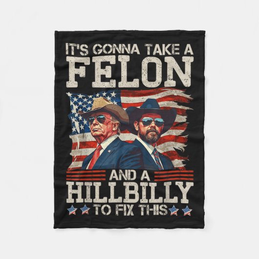 Grappig dat Trump een Hillbilly en een Fleece Deken (Voorkant)