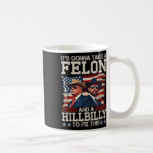 Grappig dat Trump een Hillbilly en een Koffiemok (Rechts)