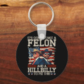 Grappig dat Trump een Hillbilly en een Sleutelhanger (Voorkant)