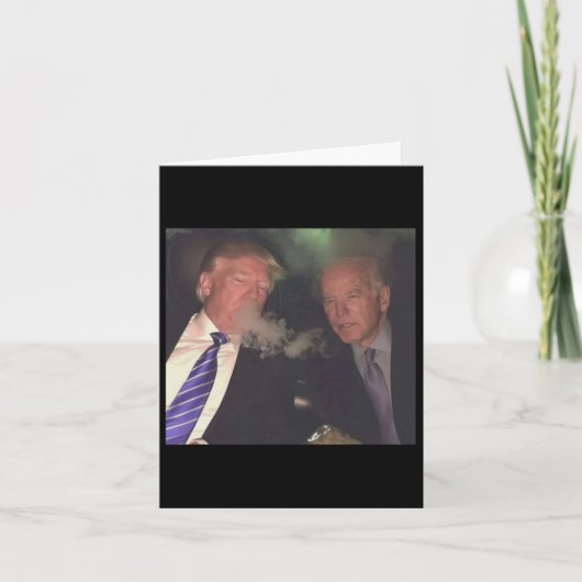 Grappig dat Trump en Biden roken Kaart (Voorkant)
