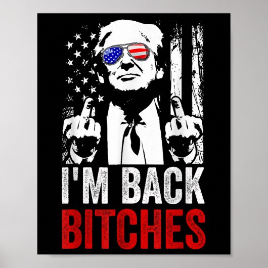 Grappig dat Trump terug is en Amerika weer groot m Poster (Voorkant)