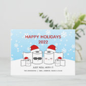 Grappig dat u gewoon doorrolt met de IT-papierfami Feestdagenkaart (Staand voorkant)