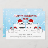 Grappig dat u gewoon doorrolt met de IT-papierfami Feestdagenkaart (Voorkant / Achterkant)