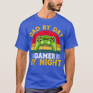 Grappig dat vader op dag gamer is op nachtelijke v t-shirt