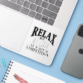 Grappig dat we allemaal gek zijn, niet competitie. sticker (Laptop met iPhone)
