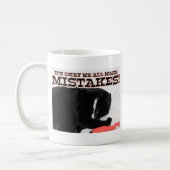 Grappig dat we allemaal Mistakes Slogan Cat Foto m Koffiemok (Links)