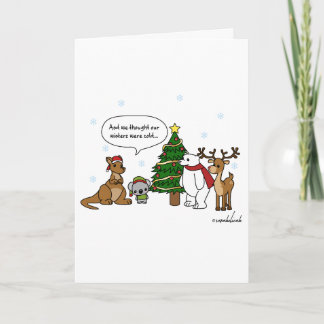 Grappig dat we dachten dat onze winter koude kerst feestdagen kaart