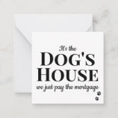 Grappig dat we Dog Moving Announcement Kaart hebbe Notitiekaartje (Voorkant)