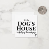 Grappig dat we Dog Moving Announcement Kaart hebbe Notitiekaartje (Voorkant / Achterkant in situ)