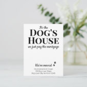 Grappig dat we Dog Moving Announcement Postcar heb Briefkaart (Staand voorkant)