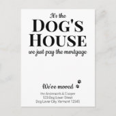 Grappig dat we Dog Moving Announcement Postcar heb Briefkaart (Voorkant)
