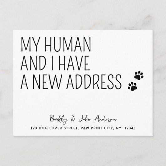 Grappig dat we een nieuw adres hebben verplaatst P Aankondigingskaart (Voorkant)