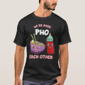 Grappig dat we elkaar foodie moeten geven t-shirt (Voorkant)