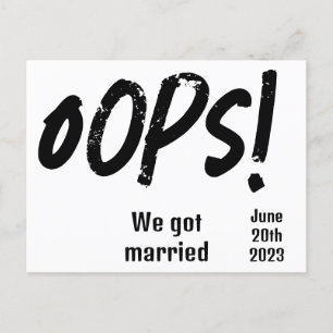 Grappig dat we getrouwd zijn en zijn ontsnapt briefkaart