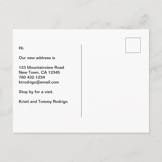 Grappig dat we hebben verhuisd verlaten huis groot aankondigingskaart (Achterkant)