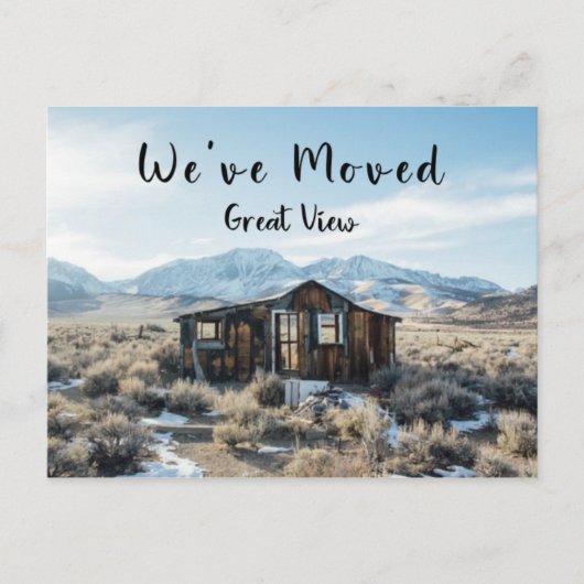 Grappig dat we hebben verhuisd verlaten huis groot aankondigingskaart (Voorkant)