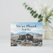 Grappig dat we hebben verhuisd verlaten huis groot aankondigingskaart (Staand voorkant)