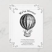 Grappig dat we Hot Air Ballon White hebben verpla Aankondigingskaart (Voorkant / Achterkant)