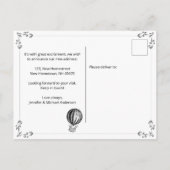 Grappig dat we Hot Air Ballon White hebben verpla Aankondigingskaart (Achterkant)