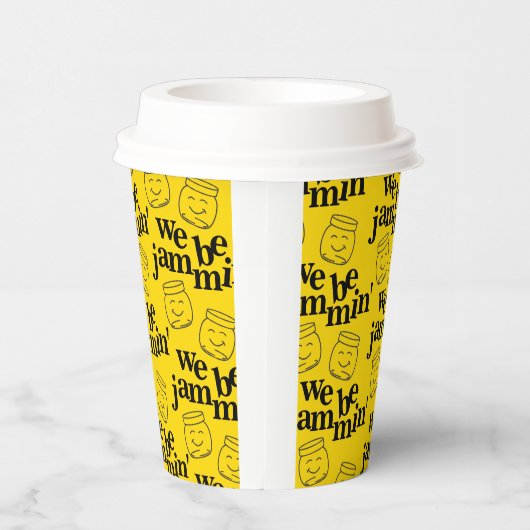 Grappig dat we Jammin zijn glimlachende dansende k Papieren Bekers (Rechts)