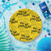 Grappig dat we Jammin zijn glimlachende dansende k Papieren Bordje (Feest)