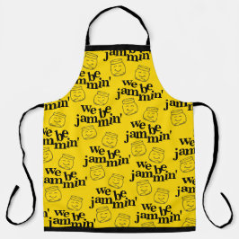 Grappig dat we Jammin zijn glimlachende dansende k Schort