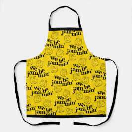 Grappig dat we Jammin zijn glimlachende dansende k Schort