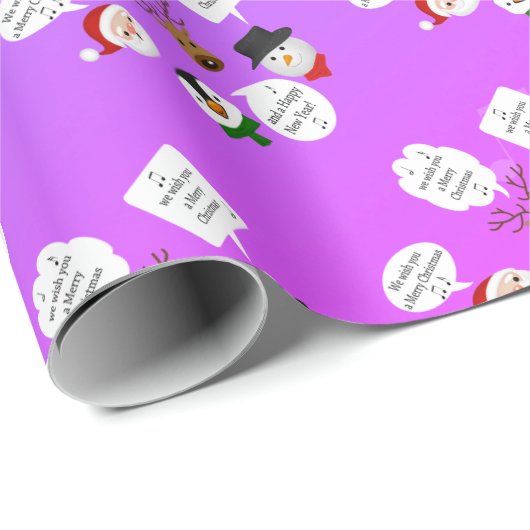 Grappig dat we je een prettig kerstfeest wensen cadeaupapier (Rol Hoek)